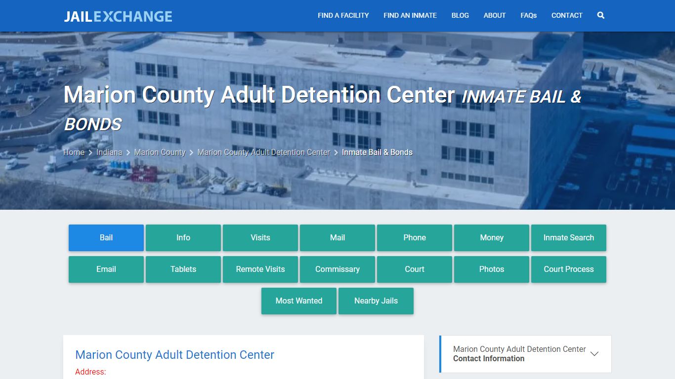 Marion County Adult Detention Center Inmate Bail & Bonds - Jail Exchange
