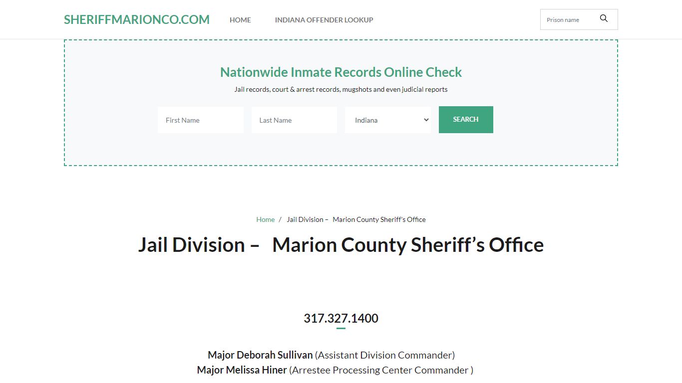 Jail Division - Marion County Sheriff's Office