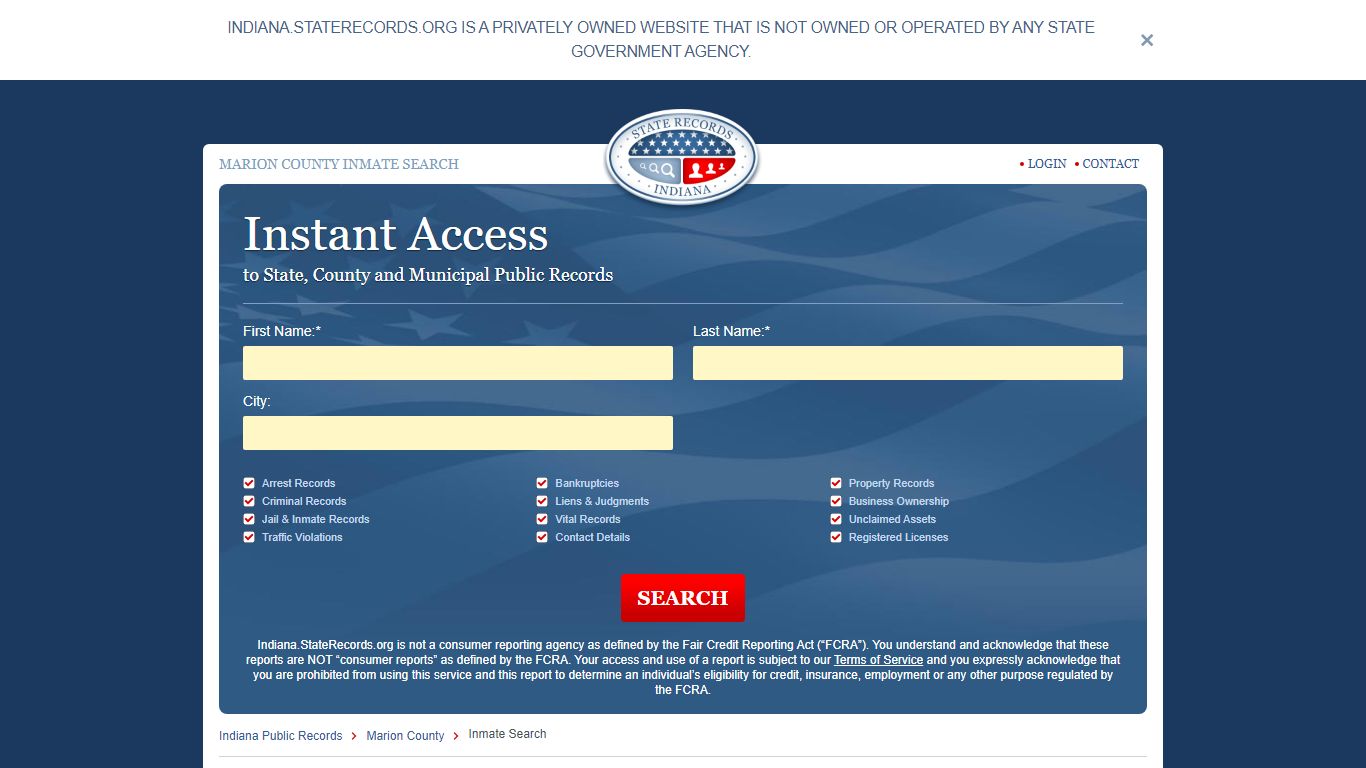 Marion County, Indiana Inmate Search | StateRecords.org