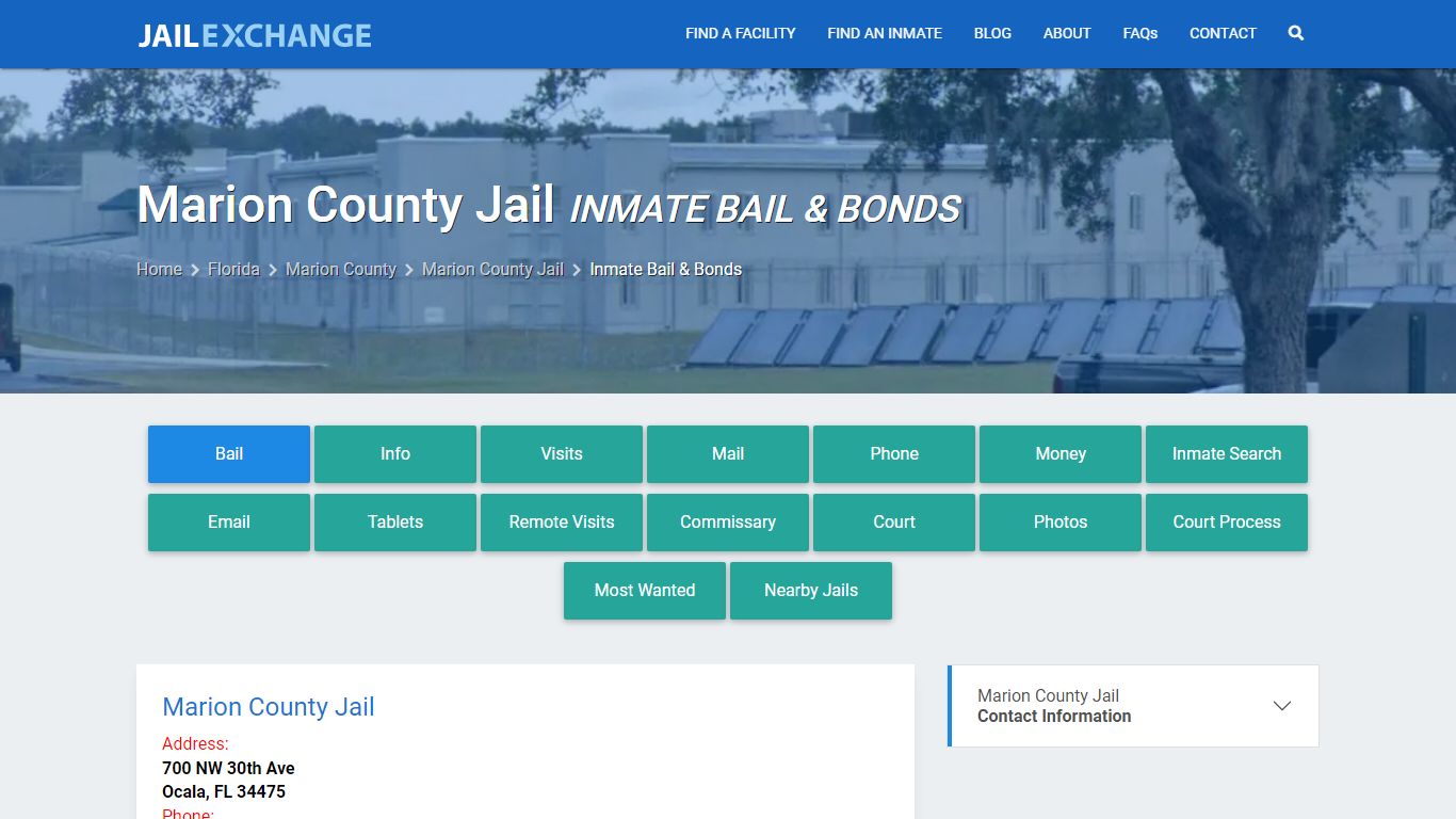 Bail & Bonds - Marion County Jail, FL - Jail Exchange